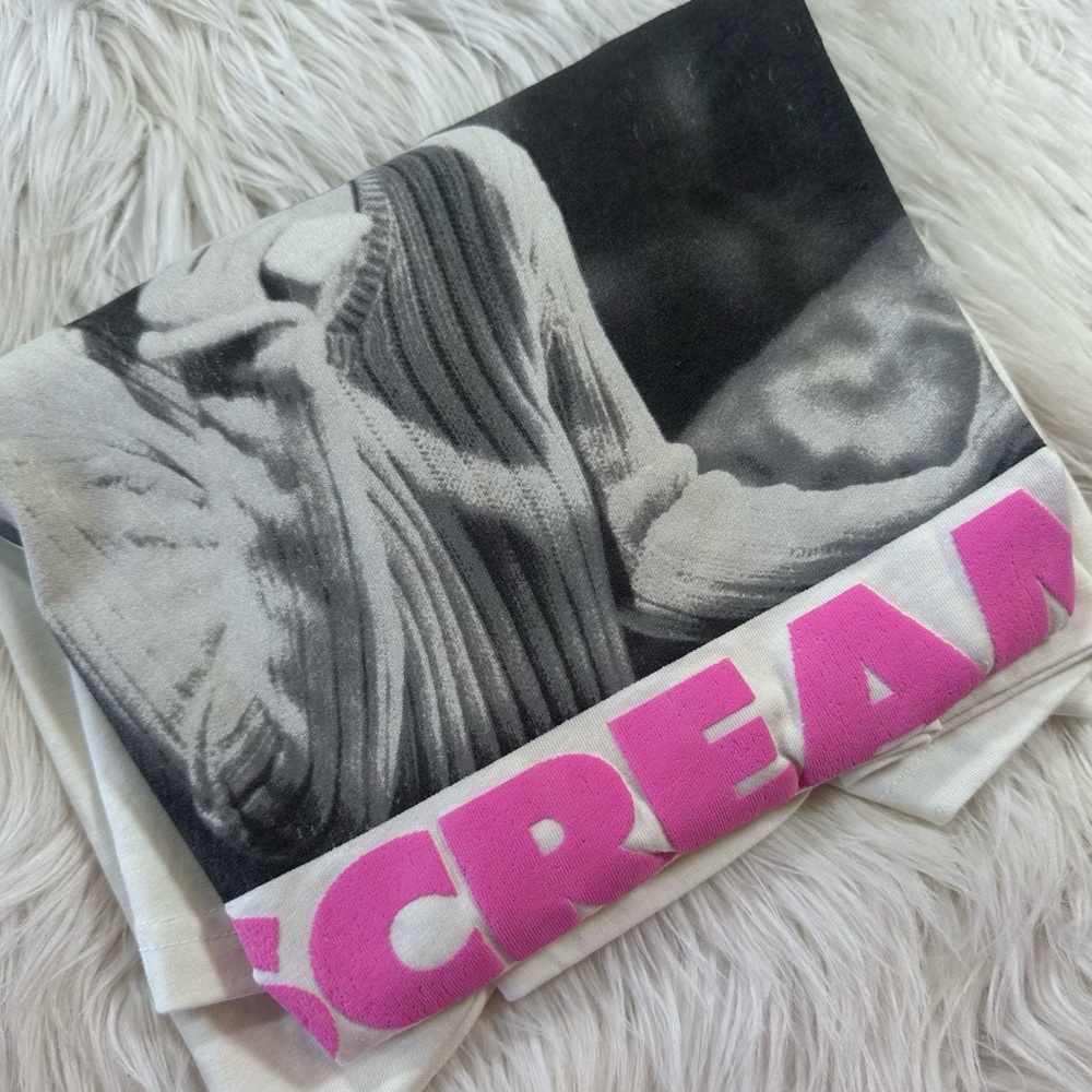 UO • Scream Graphic Off The Shoulder Tee Shirt Dress - Picture 6 of 12